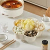 Double-layer vegetable platter with compartments for rotating hot pot, washing basin, draining basket, creative multi-functional vegetable preparation and side dish for home use Specification image